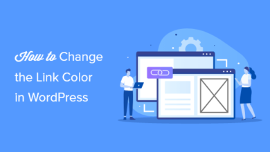كيفية تغيير لون الرابط في WordPress (دليل المبتدئين)
